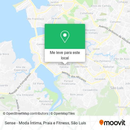 Sense - Moda Íntima, Praia e Fitness mapa