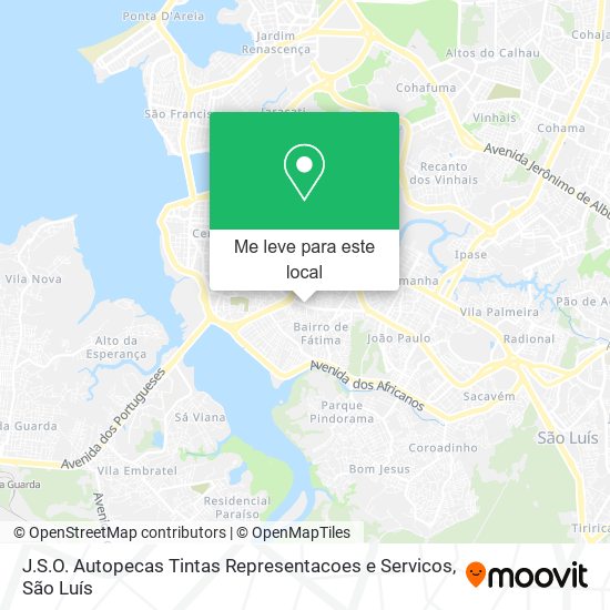 J.S.O. Autopecas Tintas Representacoes e Servicos mapa
