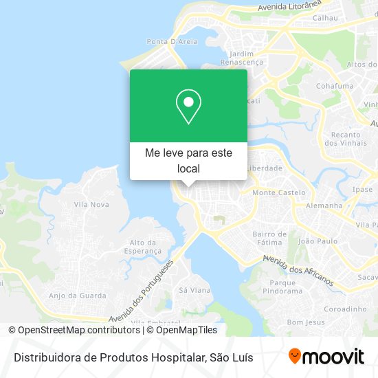 Distribuidora de Produtos Hospitalar mapa