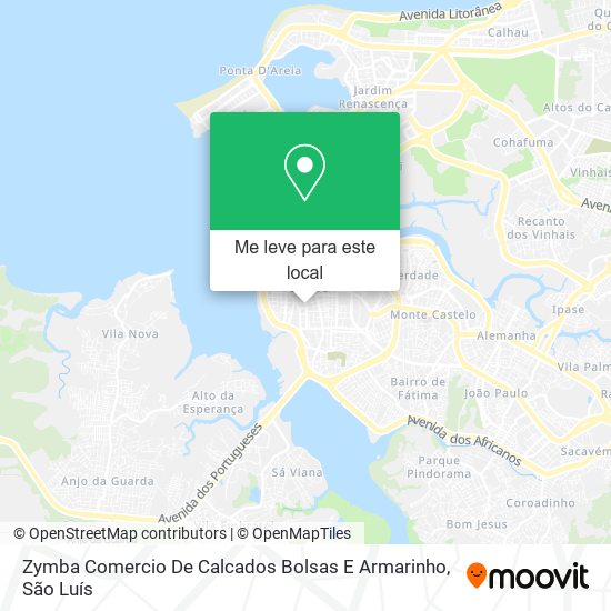 Zymba Comercio De Calcados Bolsas E Armarinho mapa