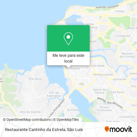 Restaurante Cantinho da Estrela mapa