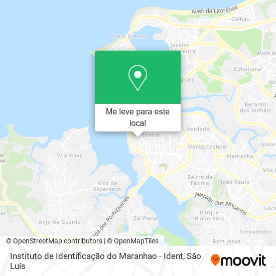 Instituto de Identificação do Maranhao - Ident mapa