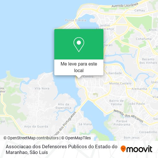 Associacao dos Defensores Publicos do Estado do Maranhao mapa