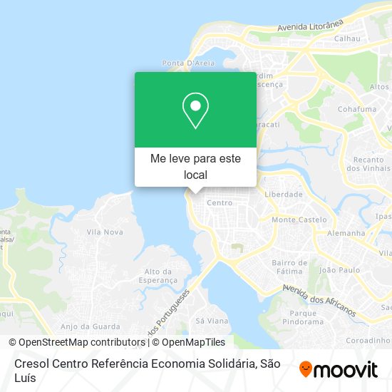 Cresol Centro Referência Economia Solidária mapa