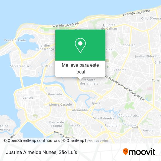 Justina Almeida Nunes mapa