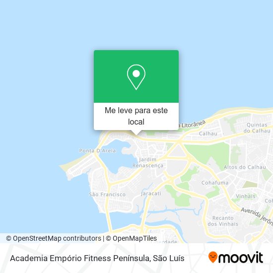 Academia Empório Fitness Península mapa