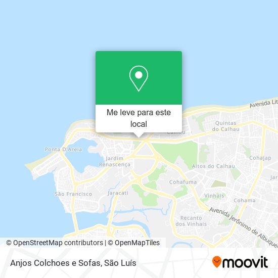 Anjos Colchoes e Sofas mapa