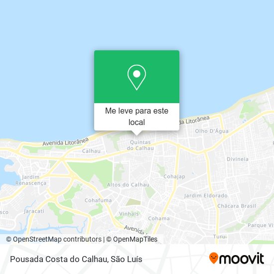 Pousada Costa do Calhau mapa