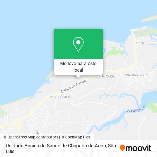 Unidade Basica de Saude de Chapada de Areia mapa