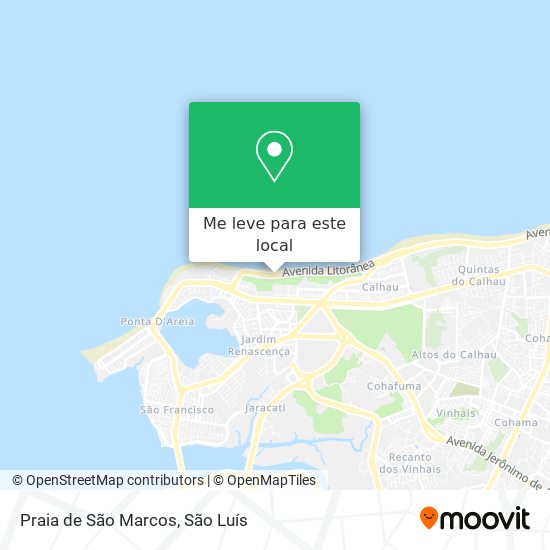 Praia de São Marcos mapa