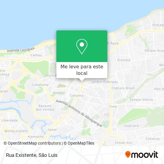Rua Existente mapa