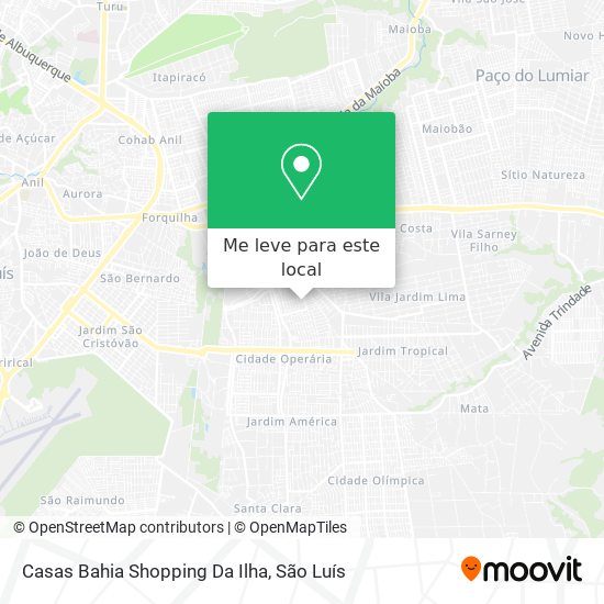 Casas Bahia Shopping Da Ilha mapa