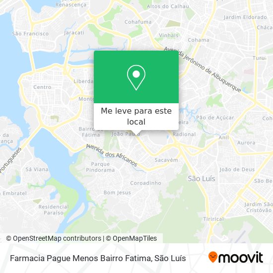 Farmacia Pague Menos Bairro Fatima mapa