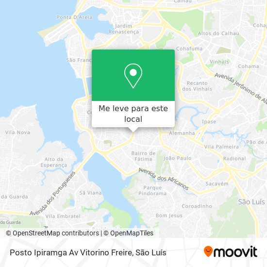 Posto Ipiramga Av Vitorino Freire mapa