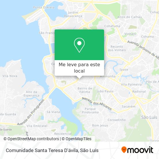 Comunidade Santa Teresa D'ávila mapa