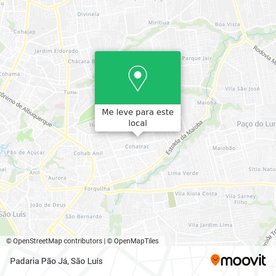 Padaria Pão Já mapa