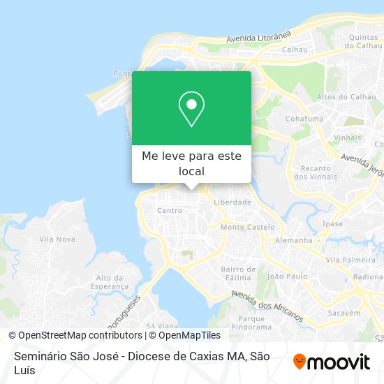 Seminário São José - Diocese de Caxias MA mapa