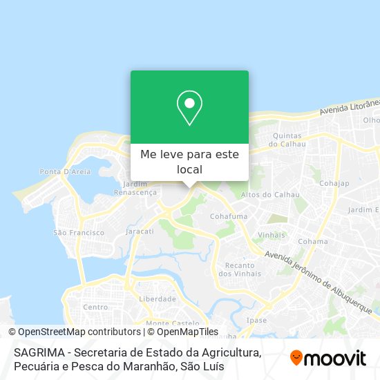SAGRIMA - Secretaria de Estado da Agricultura, Pecuária e Pesca do Maranhão mapa