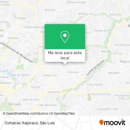 Cohatrac Itapiracó mapa