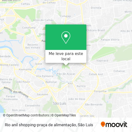 Rio anil shopping-praça de alimentação mapa