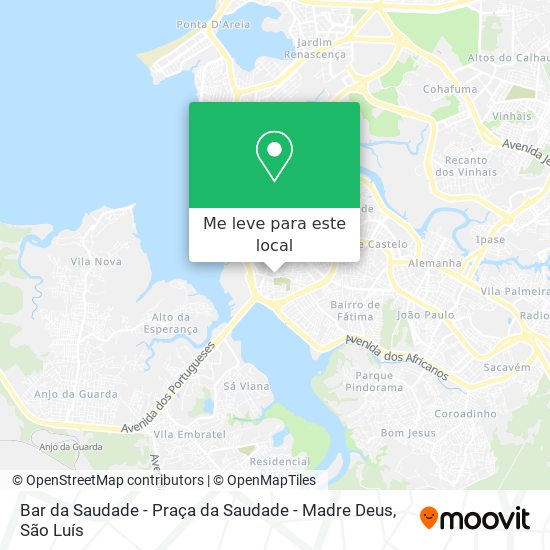 Bar da Saudade - Praça da Saudade - Madre Deus mapa