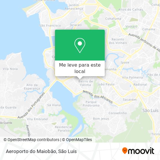 Aeroporto do Maiobão mapa