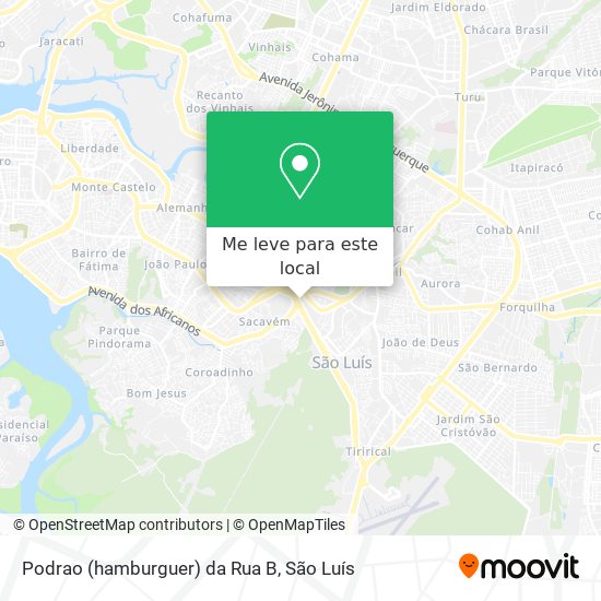 Podrao (hamburguer) da Rua B mapa