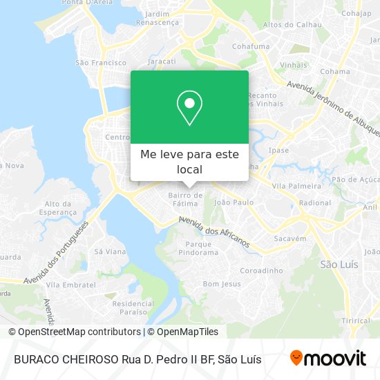 BURACO CHEIROSO Rua D. Pedro II BF mapa