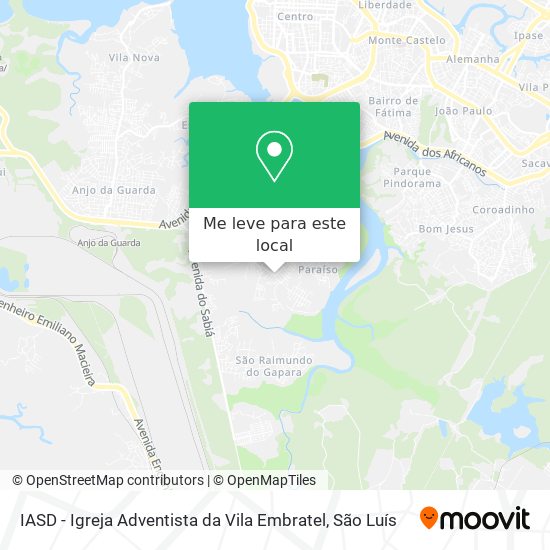 IASD - Igreja Adventista da Vila Embratel mapa