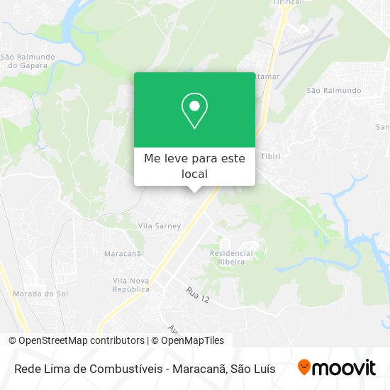 Rede Lima de Combustíveis - Maracanã mapa
