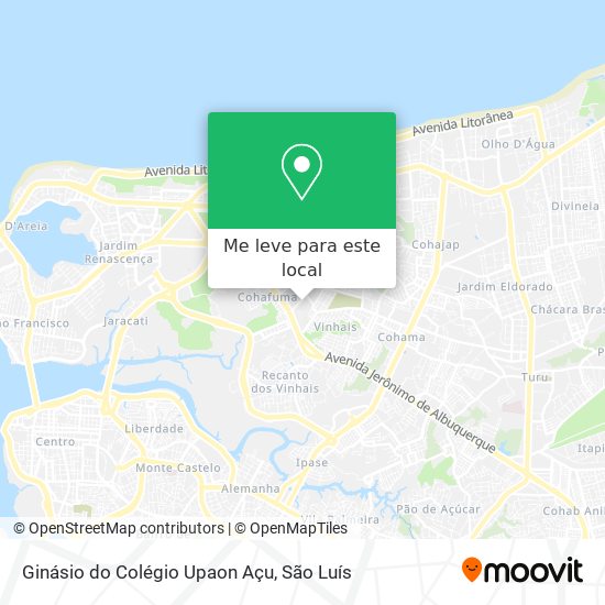 Ginásio do Colégio Upaon Açu mapa