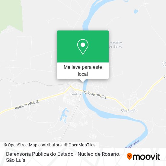 Defensoria Publica do Estado - Nucleo de Rosario mapa