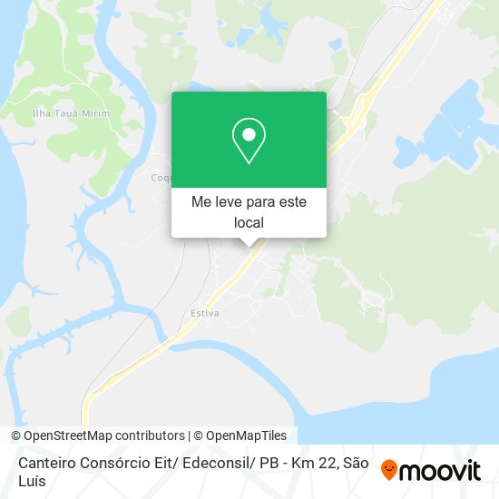 Canteiro Consórcio Eit/ Edeconsil/ PB - Km 22 mapa