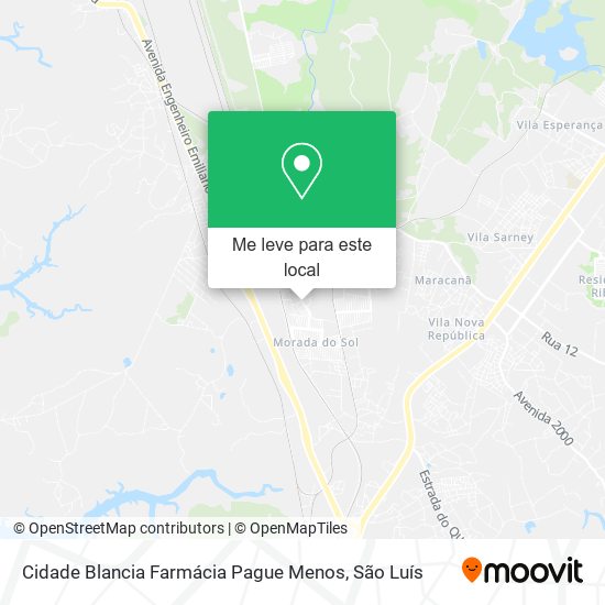 Cidade Blancia Farmácia Pague Menos mapa