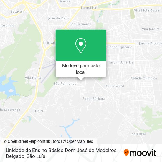 Unidade de Ensino Básico Dom José de Medeiros Delgado mapa