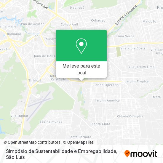 Simpósio de Sustentabilidade e Empregabilidade mapa