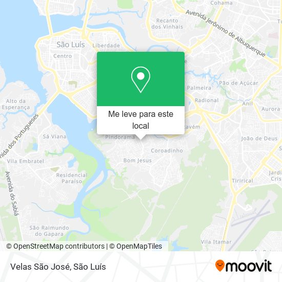 Velas São José mapa