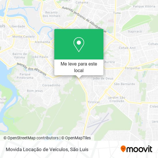 Movida Locação de Veículos mapa