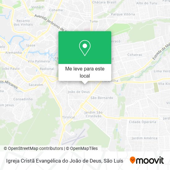 Igreja Cristã Evangélica do João de Deus mapa