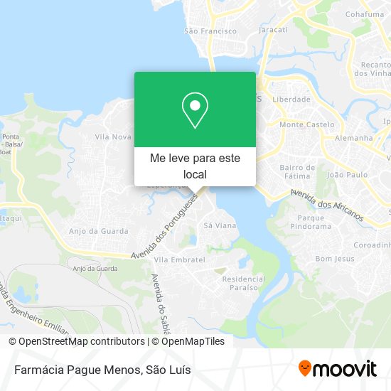 Farmácia Pague Menos mapa