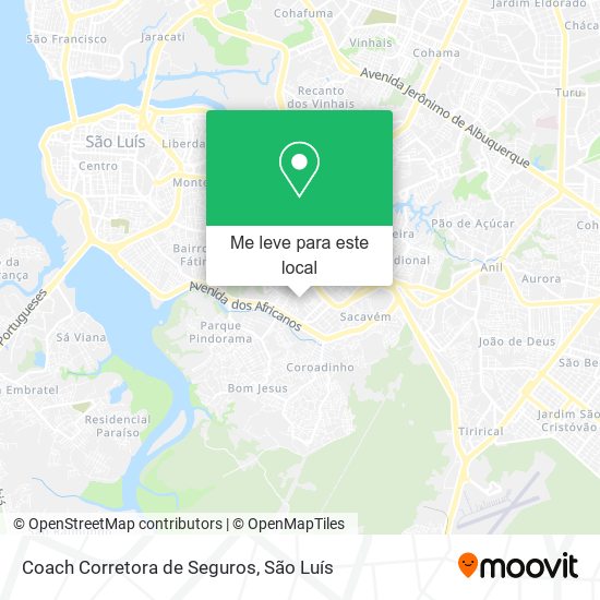 Coach Corretora de Seguros mapa