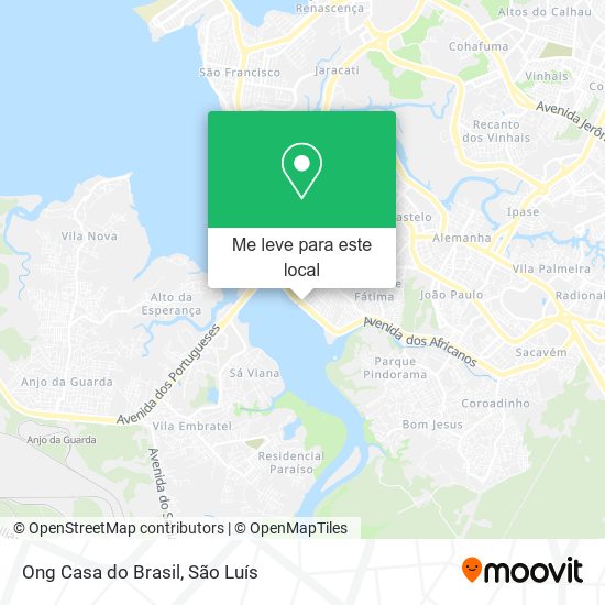 Ong Casa do Brasil mapa