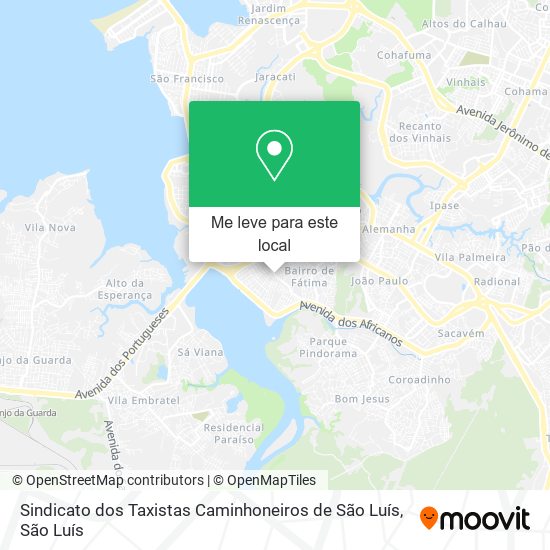 Sindicato dos Taxistas Caminhoneiros de São Luís mapa