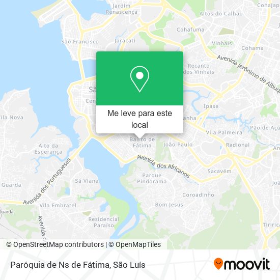 Paróquia de Ns de Fátima mapa