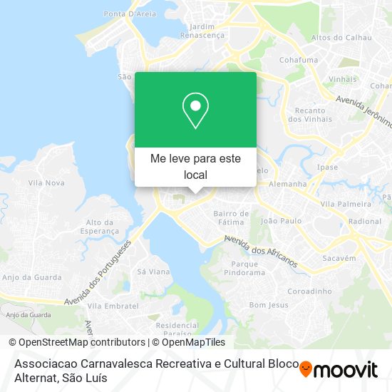 Associacao Carnavalesca Recreativa e Cultural Bloco Alternat mapa