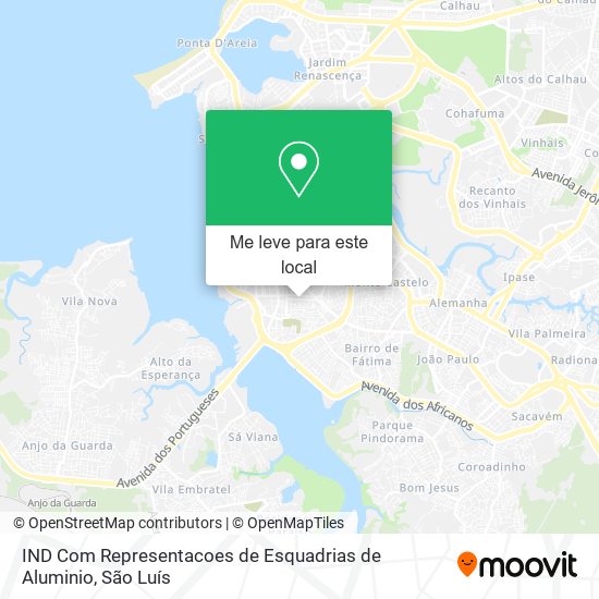 IND Com Representacoes de Esquadrias de Aluminio mapa