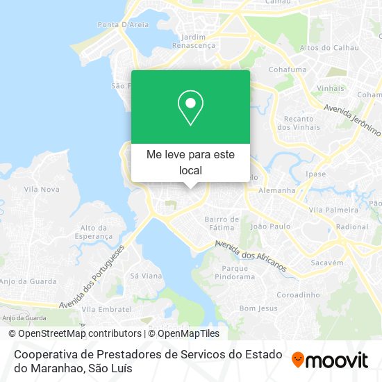 Cooperativa de Prestadores de Servicos do Estado do Maranhao mapa