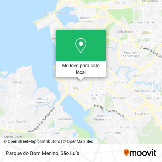 Parque do Bom Menino mapa