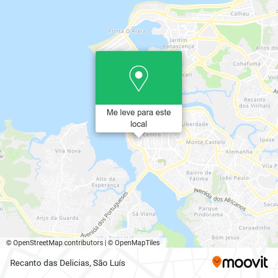 Recanto das Delicias mapa