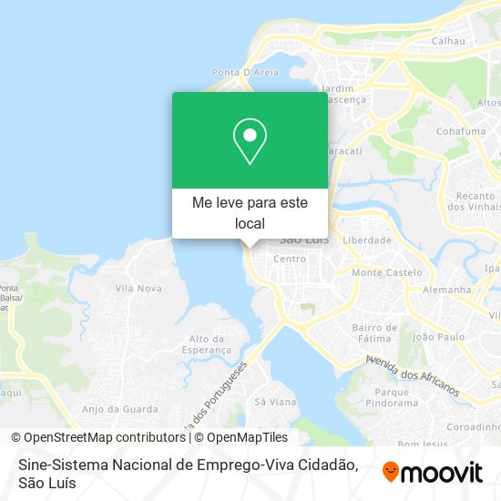 Sine-Sistema Nacional de Emprego-Viva Cidadão mapa
